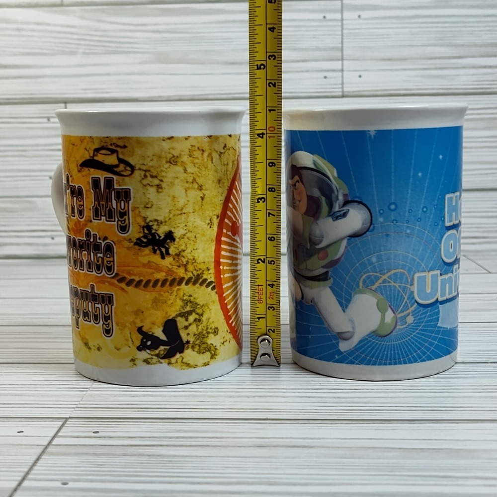 Disney Pixar Toy Story Woody & Buzz Lightyear Ceramic Coffe Cups Mug 2010 - Picture 15 of 16